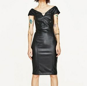 Zara faux leather dress